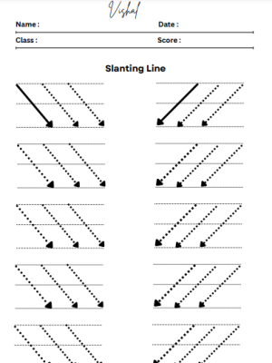Slanting Line for Kindergarten