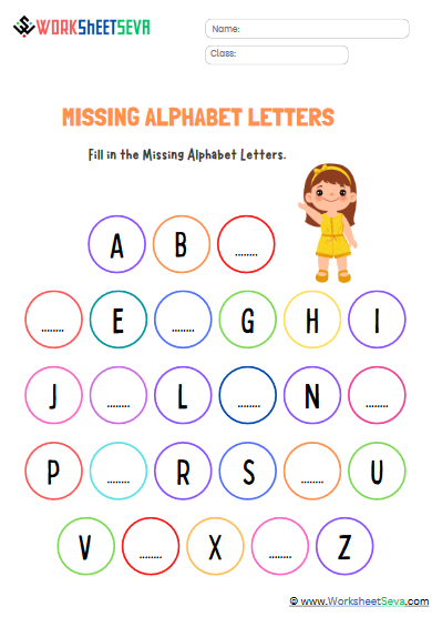 Missing alphabet letters worksheets