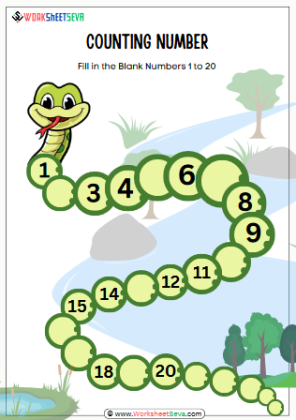 counting number 1 to 20 worksheet