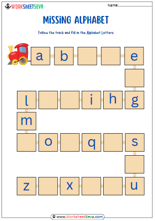 missing alphabet letters worksheet