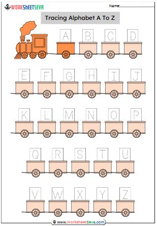 Tracing & Fill Missing alphabet worksheet