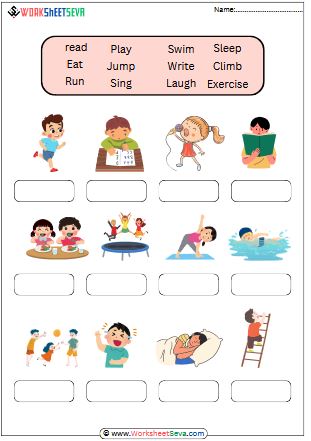 identifying action verbs worksheet