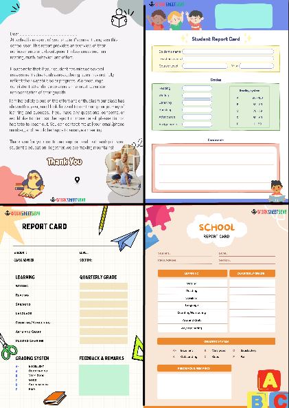 Progress Report Parent Letter template worksheet