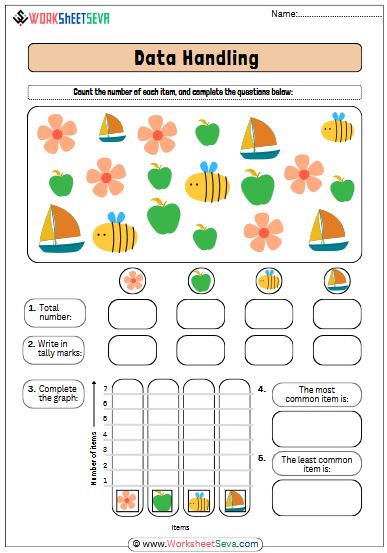 Data Handling Class 1 worksheet