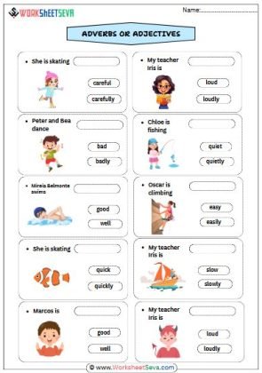 Adverb or adjective Grade 4 worksheet free