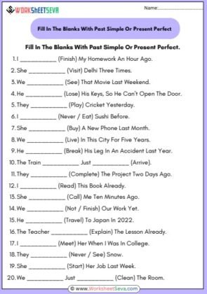Fill In The Blanks With Past Simple Or Present Perfect