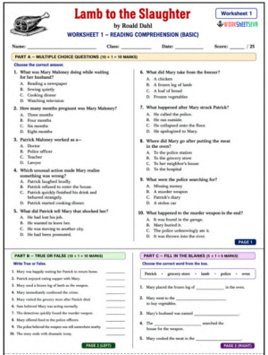Lamb to The Slaughter worksheet pdf free download